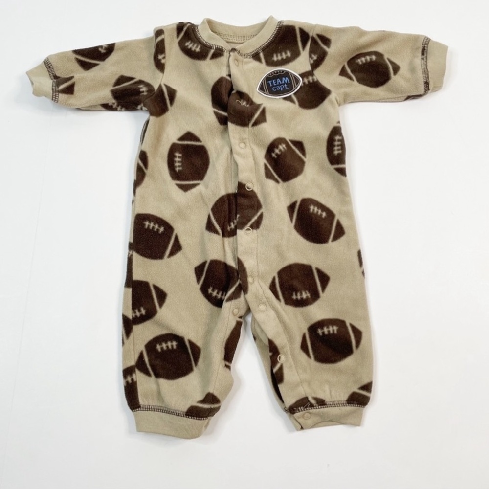5/$25 Baby Football Fleece Pajamas